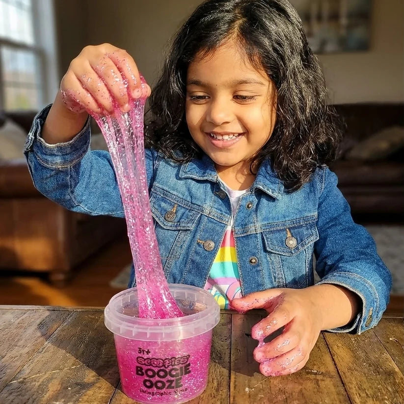 Scoobies Boogie Ooze Holographic Slime Set , 3 Non-Sticky Glitter Slimes