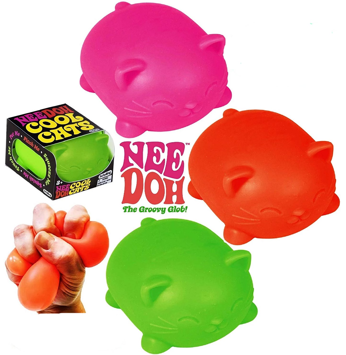 Cool Cat Nee Doh Squeeze Ball