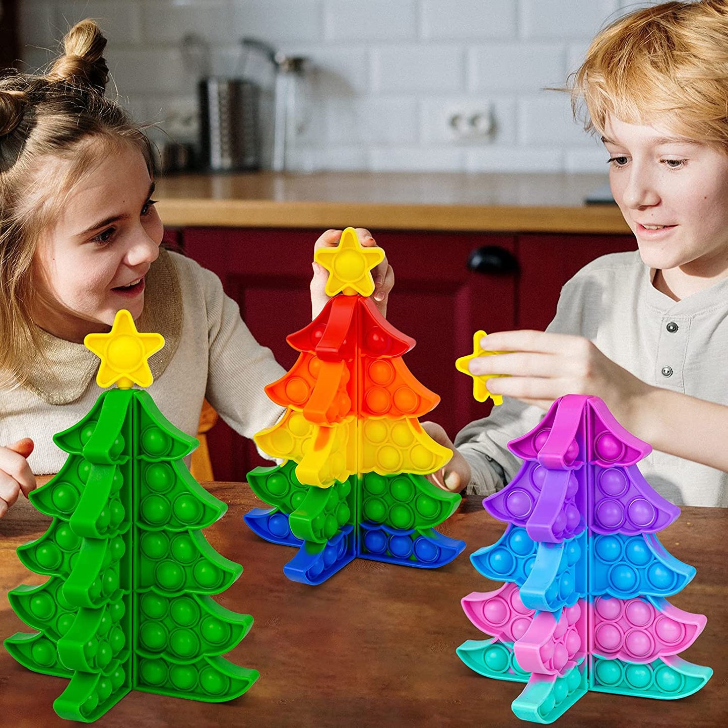 Tree-Shaped Push Bubble Pop It