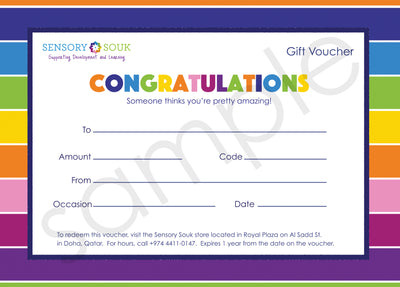 Sensory Souk Gift Vouchers