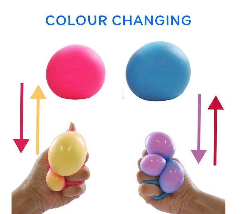 SCOOBIES Rollin Ball – Color-Changing Squishy Stress Relief Toy for Kids & Adults