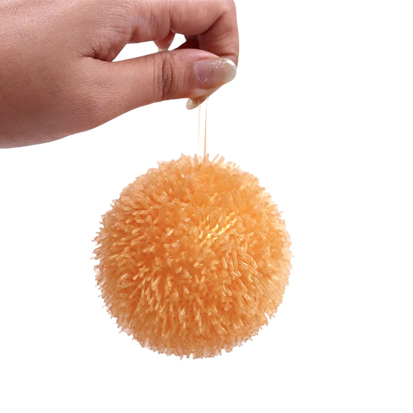 Scoobies Dazzle Drop Balls: 3 Glitter Squishy + 1 Fuzzy Spiky Sensory Ball (Set of 4)
