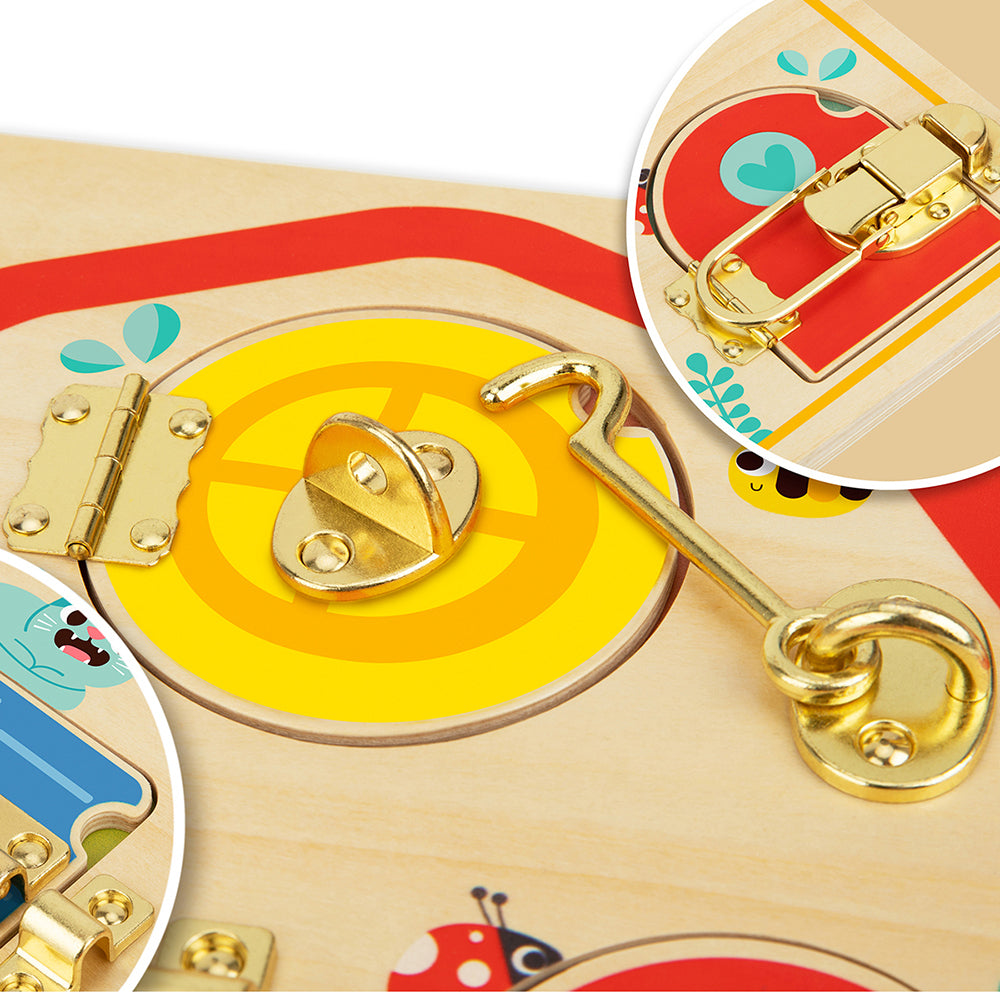 Wooden Latches Activity Board
