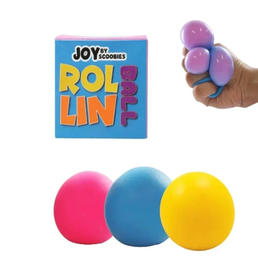 SCOOBIES Rollin Ball – Color-Changing Squishy Stress Relief Toy for Kids & Adults